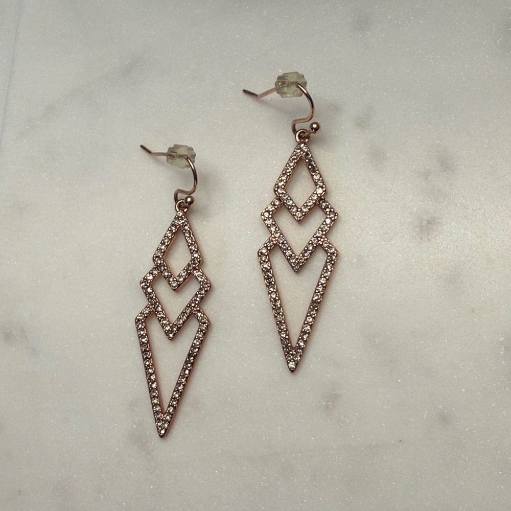 Rose gold earrings